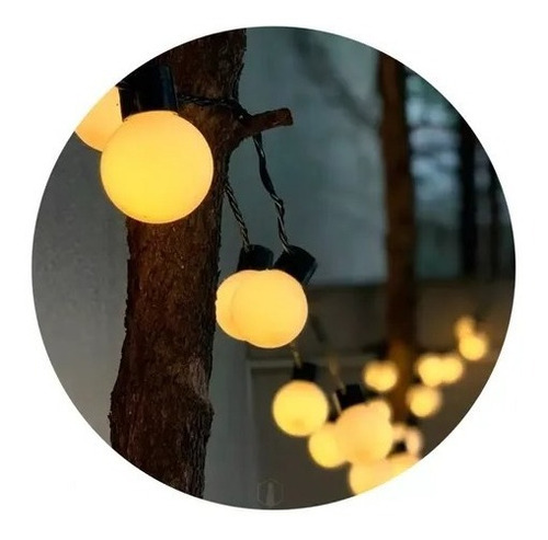 Guirnalda LED 20 focos luces LED solar 5 metros