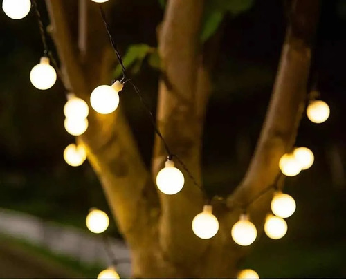 Guirnalda LED 20 focos luces LED solar 5 metros - Image 4