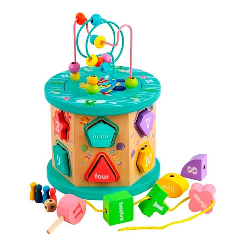 Juego De Bloques Didáctico De Encastre Infantil Madera 08811 - Image 1