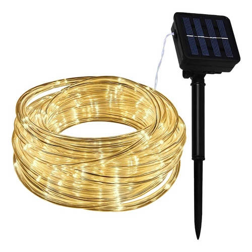Manguera guirnaldas luces LED cálidas solares 24235