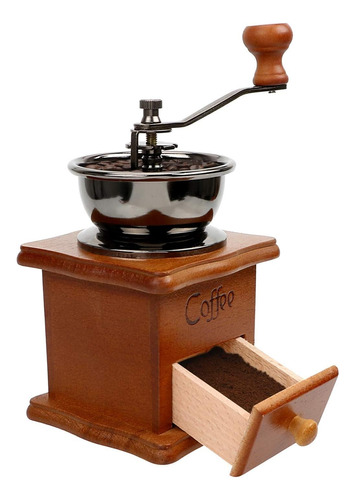 Molinillo De Cafe En Grano Madera Muela De Acero Grueso Fino - Image 1