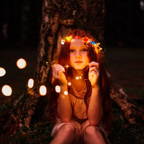 Pack X10 Coronas Guirnaldas Flores Rosas Luz Led Hawaiana - Imagen 5