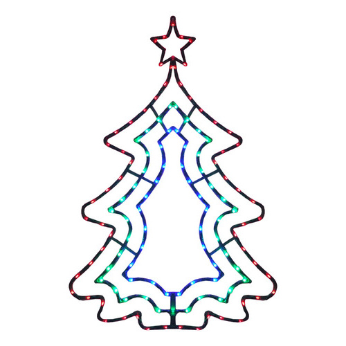 Pino árbol de navidad con efecto de luces