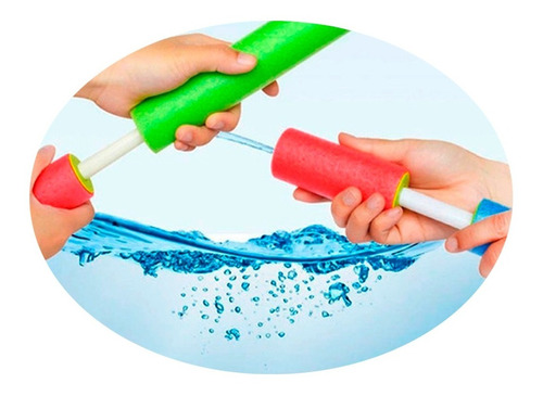 Pistola Lanza Agua Goma Espuma 20 Cm Flotador Verano Niños - Imagen 1