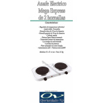 Anafe Electrico De 2 Hornallas De 2000w Mega Express 220v - Imagen 3