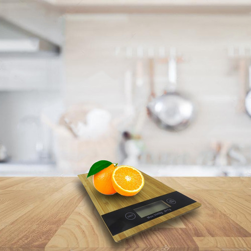 Balanza De Cocina Digital Estilo Madera De 1g A 5kg Ke-b – vista superior