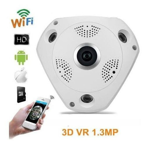 Camara Ip Wifi Inalambrica Seguridad Vr 360 Panoramica Hd