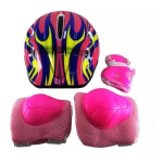 Cascos Y Protectores Rodillera Codera Ciclismo Deporte Set – vista superior