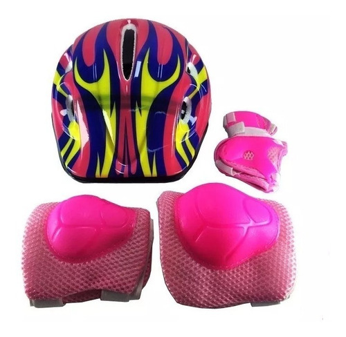 Cascos Y Protectores Rodillera Codera Ciclismo Deporte Set – vista superior