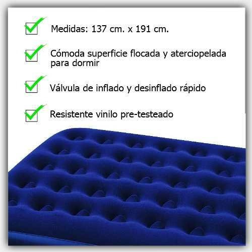 Colchon Inflable 2 Plazas Aterciopelado 191 X 137 20256 - Image 8