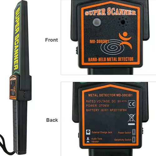 Detector De Metales Recargable Scanner A Batería – vista superior