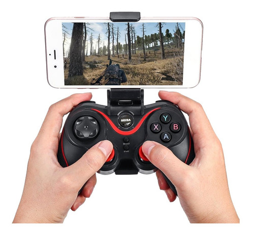 Joystick Bt Para Celular Recargable Seisa Android Ios Usb – imagen de uso