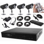 Kit Seguridad Cctv Dvr 4ch Full Hd 1080p 4 Camaras Hd P2p