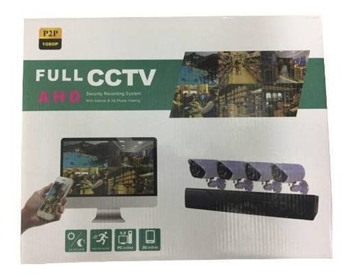 Kit Seguridad Cctv Dvr 4ch Full Hd 1080p 4 Camaras Hd P2p - Image 3
