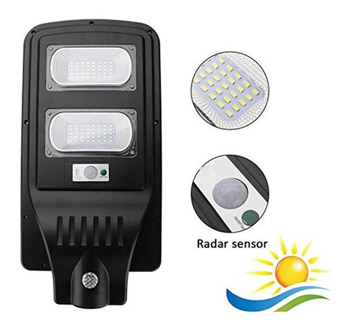 Lampara Led Con Panel Solar Foyu Fo-5960 60w Con Sensor - Imagen 4