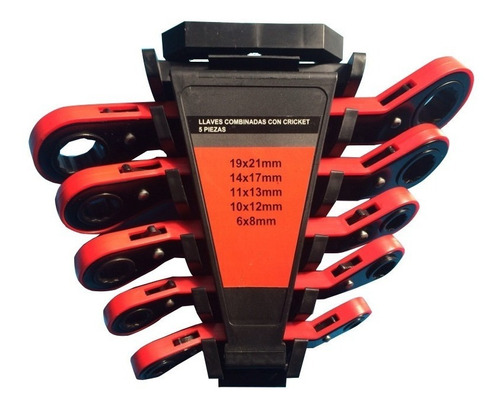 Llaves Combinadas Juego 5 Piezas 10 Medidas Con Cricket - Image 1