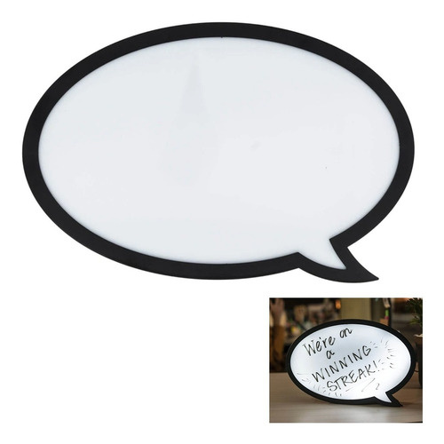 Pizarra Led Con Forma Burbuja De Dialogo A Pilas 21x15 Cm