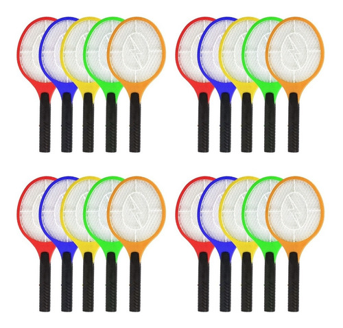 Raqueta Mata Mosquito Electrica A Pilas Set X20 Con Envio - Image 1
