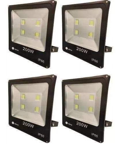 Reflector Led 200w Bajo Consumo Alta Poten Exterior Pack X 4 - Image 1