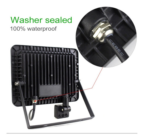 Reflector Luz Led 20w Con Sensor De Movimiento Exterior Ip65 - Imagen 3