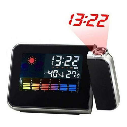 Reloj Proyector Despertador Hora Digital Lcd Ds-8190 Alarma
