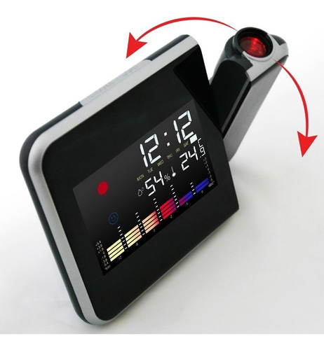 Reloj Proyector Despertador Hora Digital Lcd Ds-8190 Alarma - Image 3