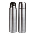 Termo Bala 1/2 Lt Acero Inox. Tapa Matera - Con Funda