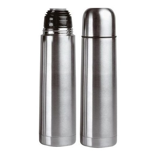 Termo Bala 1/2 Lt Acero Inox. Tapa Matera - Con Funda