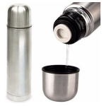 Termo Bala 1/2 Lt Acero Inox. Tapa Matera - Con Funda - Image 2