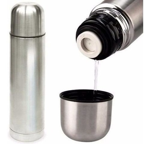 Termo Bala 1/2 Lt Acero Inox. Tapa Matera - Con Funda - Image 2
