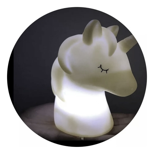 Velador Lampara Led Unicornio A Pila 15 Cm - Imagen 3