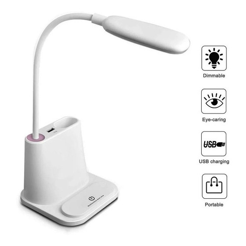 Velador Led Multifuncion Lapicero Cargador Usb Calido Frio