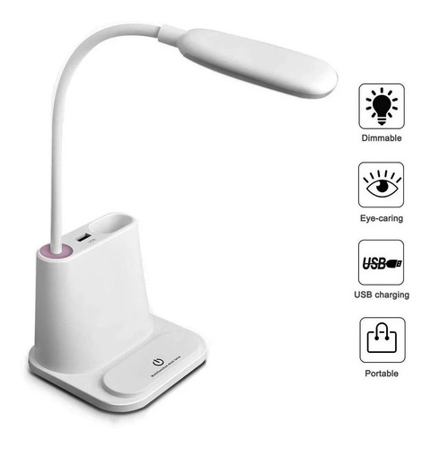Velador Led Multifuncion Lapicero Cargador Usb Calido Frio - Imagen 1