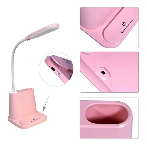 Velador Led Multifuncion Lapicero Cargador Usb Calido Frio - Imagen 4