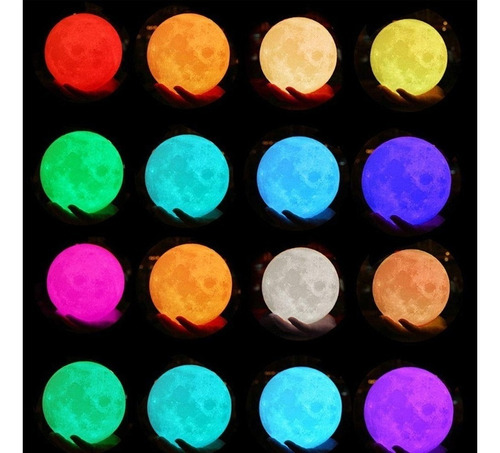 Velador 3d Moonlight Luna 12 Cm Rgb Con Control Mr485 - Image 3