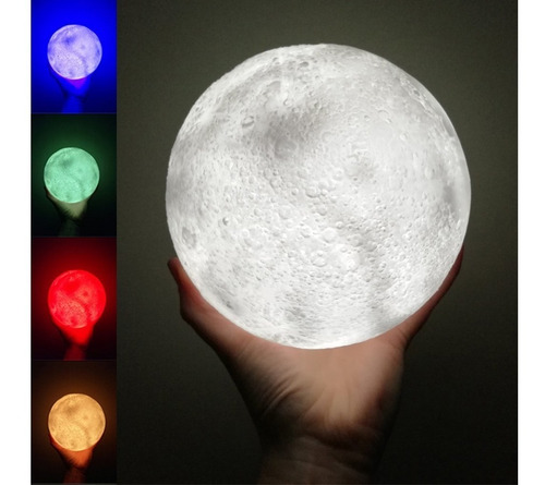 Velador 3d Moonlight Luna 12 Cm Rgb Con Control Mr485 - Image 5