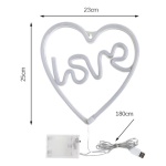 Cartel neón love USB en forma de corazón - Image 11