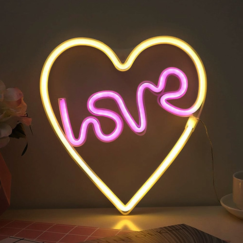 Cartel neón love USB en forma de corazón - Image 9