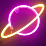 Cartel neón espacio planeta saturno A44 - Image 7