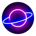 Cartel neón espacio planeta saturno A44 - Image 12