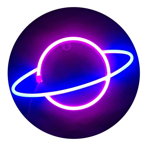 Cartel neón espacio planeta saturno A44 - Image 12