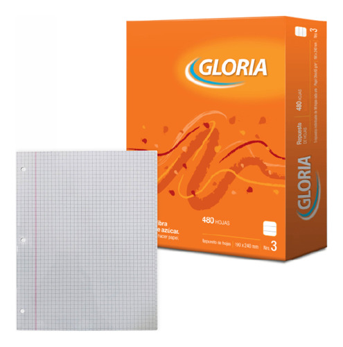 Repuesto_Resma_Gloria_Numero_3_X_480_Hojas_Cuadriculadas_D_999511-MLA81774050964_012025-O.jpg Repuesto Resma Gloria Numero 3 X 480 Hojas Cuadriculadas - Image 1