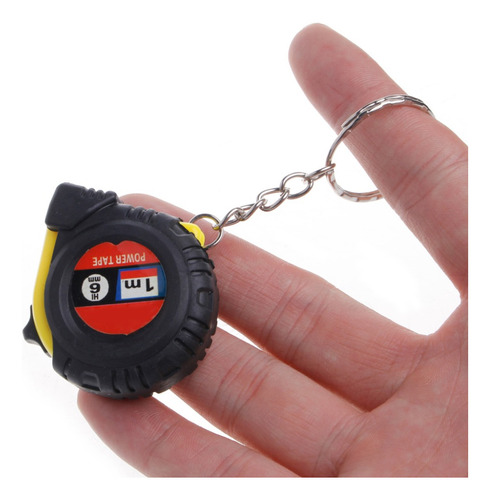 Mini llavero de bolsillo retráctil con cinta métrica de 1 metro 456 - Image 5