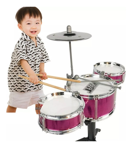 Batería musical con banquito 1279 - Imagen 4