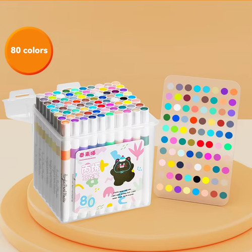 80 marcadores acrílicos en estuche - Image 5