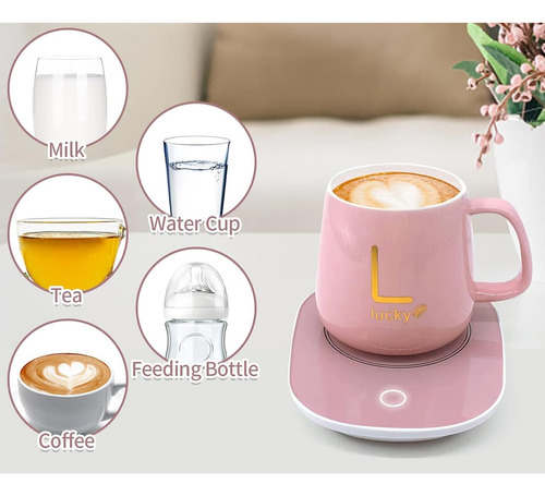Taza de cerámica con calentador usb base térmica Ez161 - Imagen 5