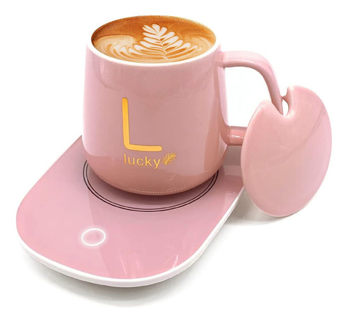 Taza de cerámica con calentador usb base térmica Ez161