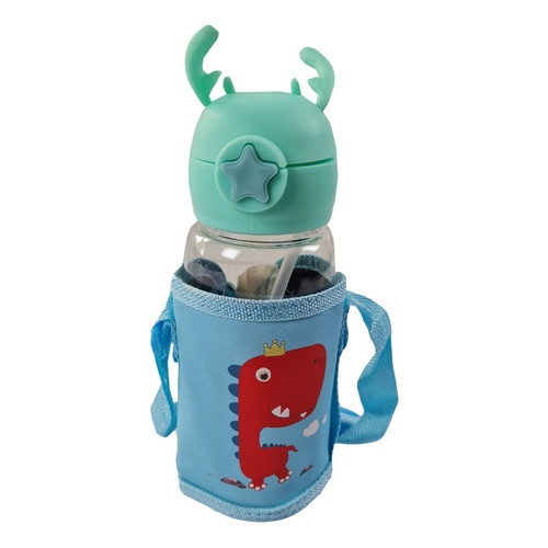 Botella infantil cuernos animal 680 Ml y correa Mt09117