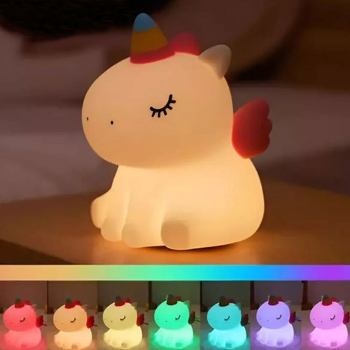Velador unicornio luz multicolor Zh139 – detalle del producto