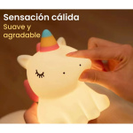 Velador unicornio luz multicolor Zh139 – zoom detalle